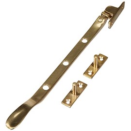 MerriwayÂ® BH01591 Victorian Window Casement Stays Polished Brass, 200mm (8 inch)