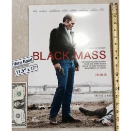 BLACK MASS 11.5 x 17 Poster B Johnny Depp Benedict Cumberbatch 2015