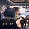 WEILONGB 2PCS Car Seat Back Double Hook,Leather Car Seat Back