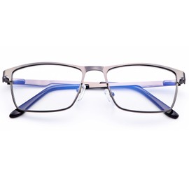 YIMI Mens Blue Light Glasses Men Computer Gaming BlueLight Blocking Glasses Metal Anti Eyestrain Clear Lens Eye Protection (Everyday Protection)