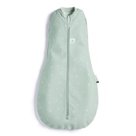 ergoPouch 1.0 TOG Cocoon Swaddle, Newborn Size – Sage Print – Organic Cotton Swaddle & Sleeping Bag in One – Arms In/Out – Easy-to-Use Two-Way Zipper – Designed for Safety & Comfort