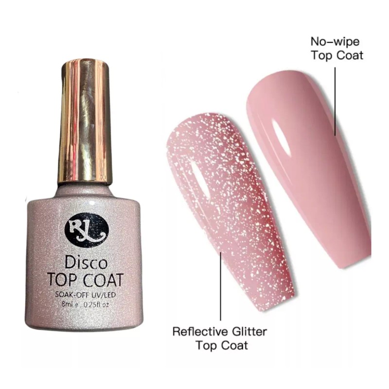 Rj Top Gel Efecto Reflejante Reflectiva 1pz Para Cualquier Tono