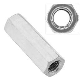 Hilitand 5pcs Long Rod Nut Hex Coupling Nuts Zinc Plated Carbon Steel Hexagonal Sleeve Nut Standoff M12 Threaded Fasteners (M12*50)