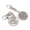 Travel Clip on Compass Design Metal Bag Charm with Stay