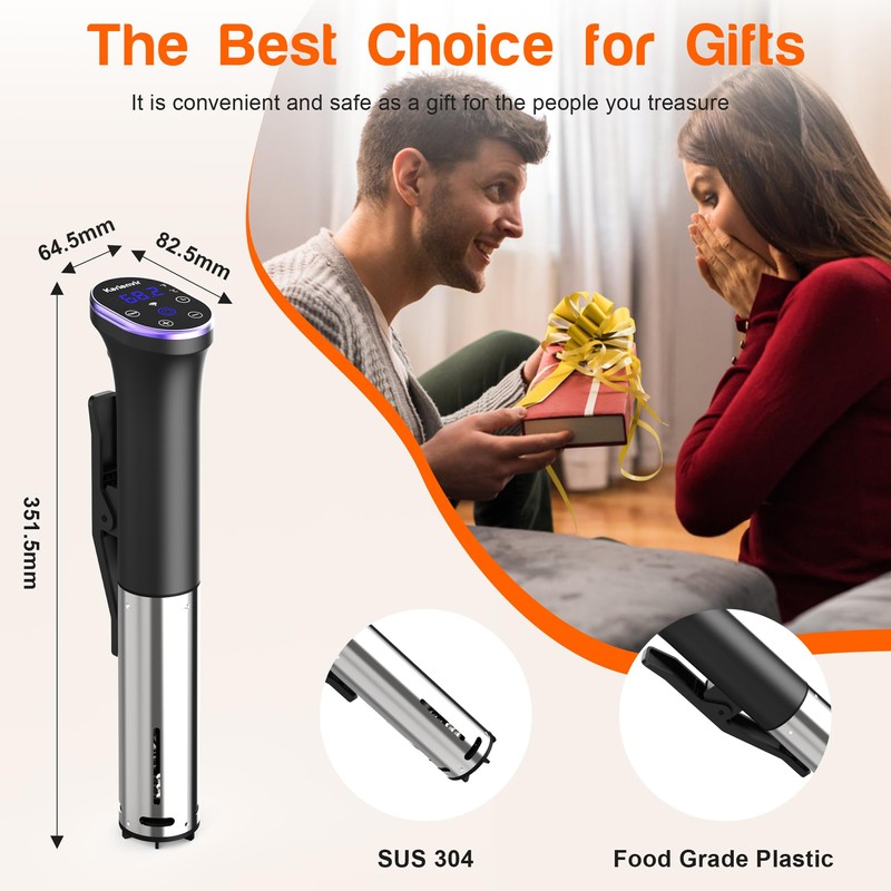 Karienvir Sous Vide WIFI, Sous Vide Machine 1100W, Sous Vide