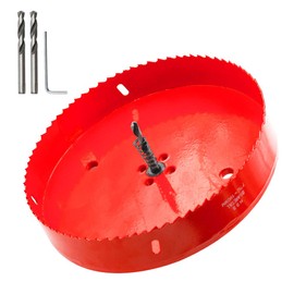 Hordion 190mm/7.5 inch Hole Saw Bi-Metal Saw Drilling Tool with Twist Drill Bit & L Hex Wrench for Cornhole Boards Wood Plasterboard Plywood Plastic