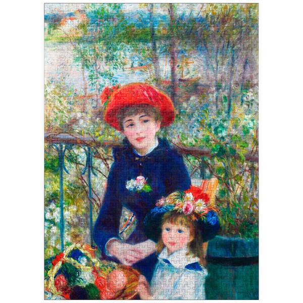 Two Sisters On The Terrace 1881 by Pierre-Auguste Renoir -