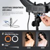 NEEWER 18 Inch Ring Light with Tripod Stand, 55W Large