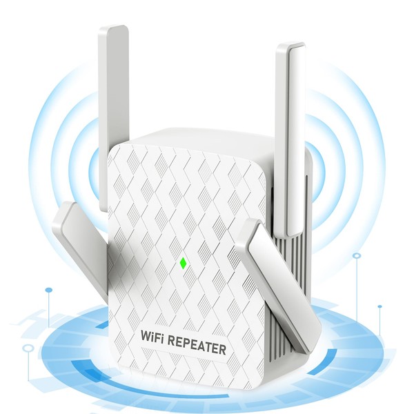 ZEEJORY WiFi Extender Booster, 1200Mbps 2.4GHz/5GHz Dual Band WiFi Booster Range Extender, Wireless Signal Coverage up to 9980sq.ft, Support AP/Repeater Mode,47 Devices, WiFi Repeater for Home, Garden