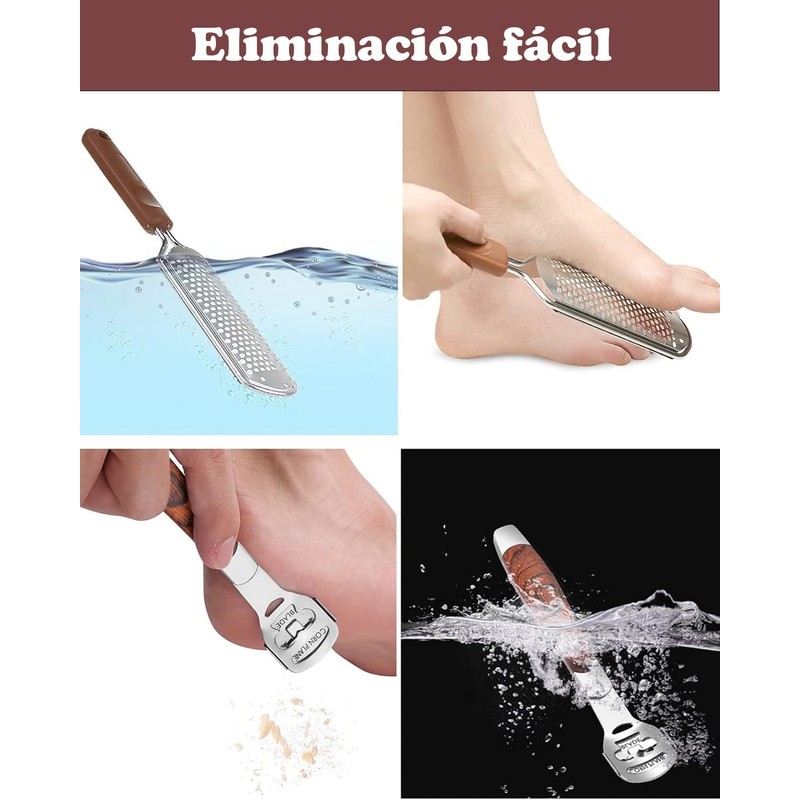 Lima para pies ZCNPIA 4 piezas de acero inoxidable –