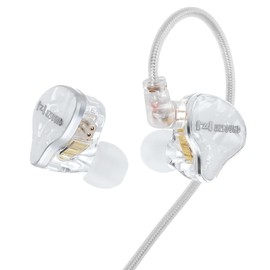 Made for Music and E-Sports: HZsound Snow White Wired Earphones, Gaming, Hybrid Earphones, Earphones, CNC Metal Back Cover, LCP + PU Diaphragm, Professional Tuning, Dual Cavity, Double N52 Powerful