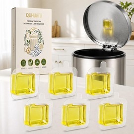 Lemon Essence, Liquid Trash Can Deodorizer, 6 Pack Fragrance Capsules