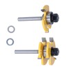 2Pcs Router Bit T Type 3 Teeth Milling Cutter Cutting