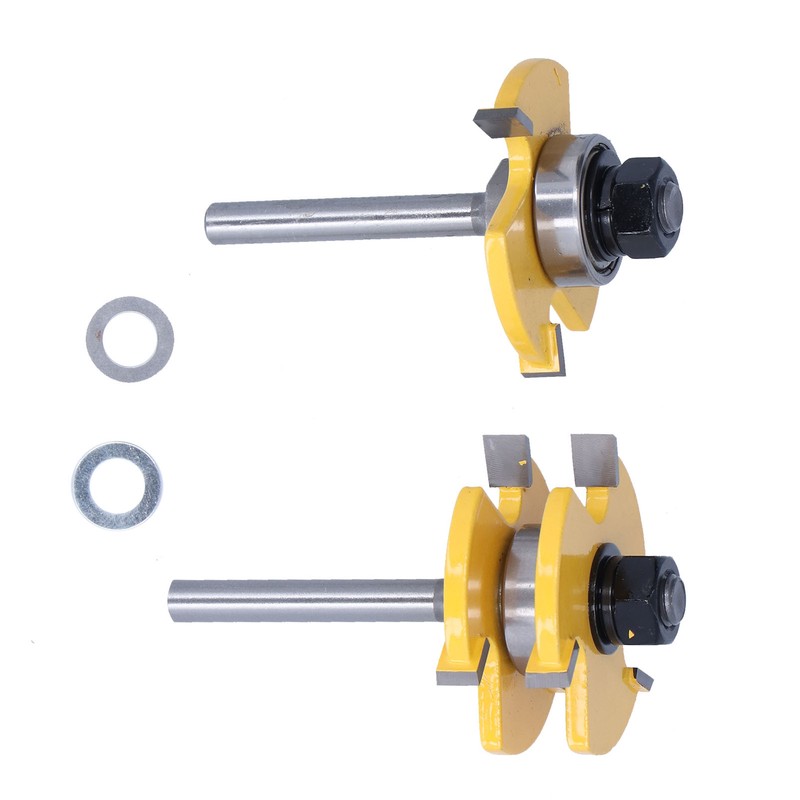 2Pcs Router Bit T Type 3 Teeth Milling Cutter Cutting