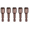 sourcing map 5pcs Magnetic Nut Driver 8mm Hex Drive Socket