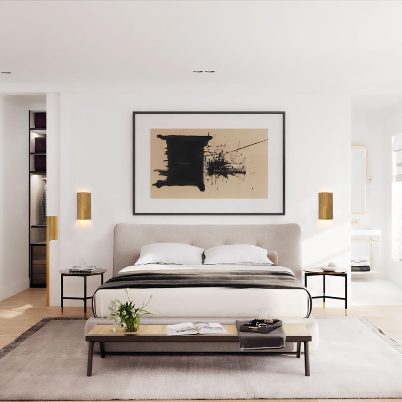 ZEROUNO Modern LED Wall Sconce Indoor Wall Lights, Bronze Hardwired