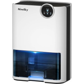 NineSky 800 Sq. Ft Dehumidifier 70oz Medium to Large Room For Home Basements Office LED