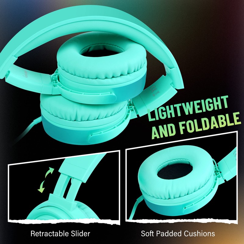 Rockpapa Wired Headphones, 982 Wired Headset On Ear Stereo Headphones