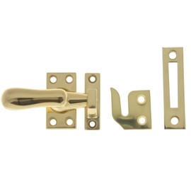idh by St. Simons 21014-003 Professional Grade Quality Solid Large Casement Fastener, Polished Brass