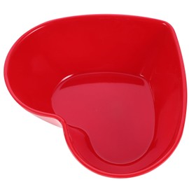 Cabilock Cereal Bowls Fruit Bowl Salad Bowl Heart Shaped Bowl Melamine Bowl Salad Mixing Bowls Dessert Bowl Snack Bowl Tableware Dish Seasoning Bowl for Home (Red) Food Serving Bowl Condiment Cups