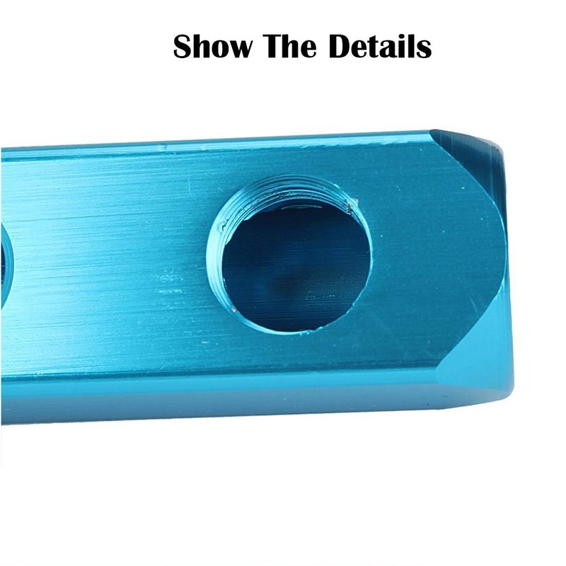 Beduan 1/4" 2 Way 5 Port Aluminum Air Hose Inline
