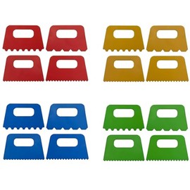 Lependor Plastic Scrapers Kit, 16Pcs Paint Scraper Tool for Arts Crafts Scraping Knife Pottery Painting Tools Drawing Acrylic Putty - 16 Packs