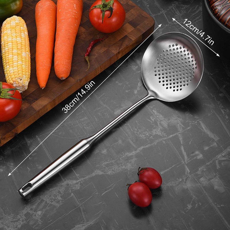 Stainless Steel Skimmer Slotted Spoon Skimmer for Cooking Strainer Spoon