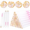 Dming 50pcs cepillo de pestañas varita de maquillaje herramienta de
