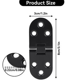 Bisagras de puerta, 4 Piezas de aleación de Zinc de bisagra abatible de Mesa, redondeadas de pestillo de Soporte para Muebles de 3.1 x1.2 pulgadas, pestillo para Accesorios de Hardware de gabinete,
