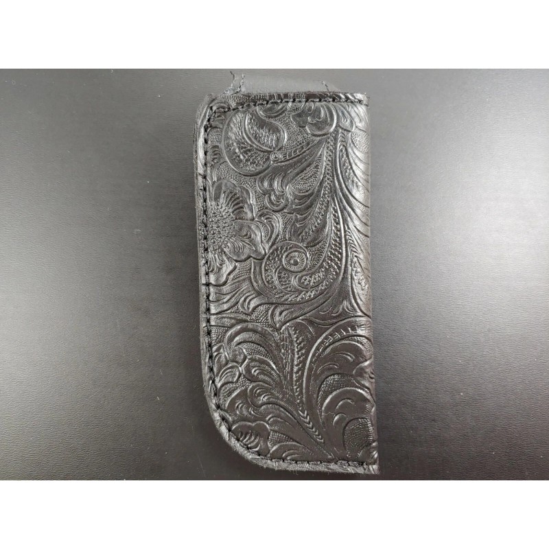 Buck Knives DRAGONBACKBONE FAUX FLORAL TOOLED leather buck 110 knife
