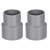 TOP-VIGOR 2Pcs PVC Reducing Coupling Hub by Hub 40mm x