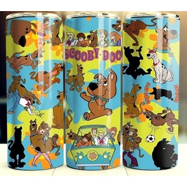 N/A Scooby And Gang 20oz Insulated Stainless Steel Travel Mug Cup Straw Lid