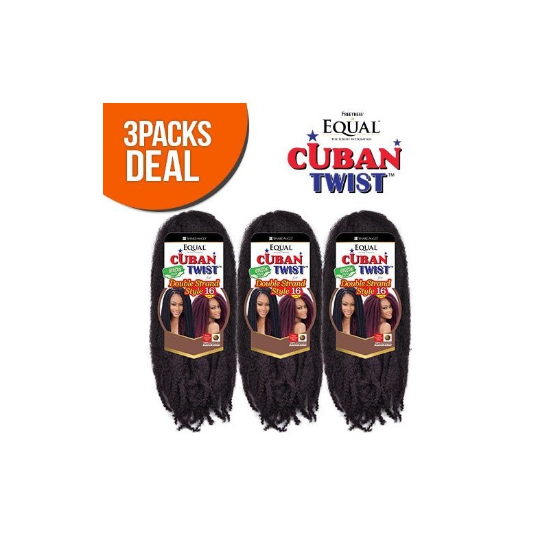 Freetress Equal Synthetic Hair Braids Double Strand Style Cuban Twist
