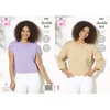 King Cole Ladies Double Knit Knitting Pattern Womens Easy Knit