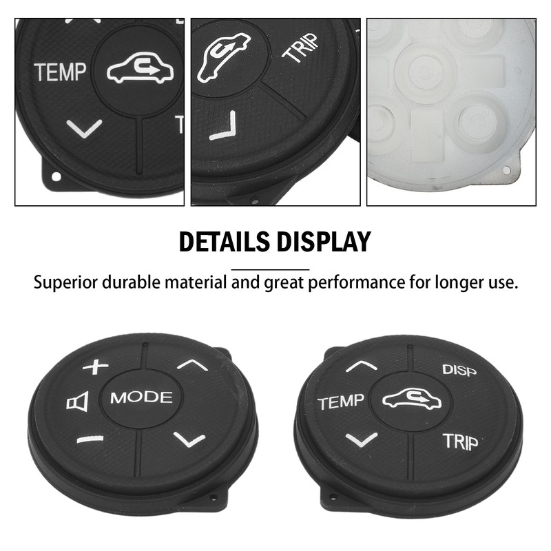 Orrdary 1Pair Steering Wheel Switch Controls Rubber for Prius 2011-2015