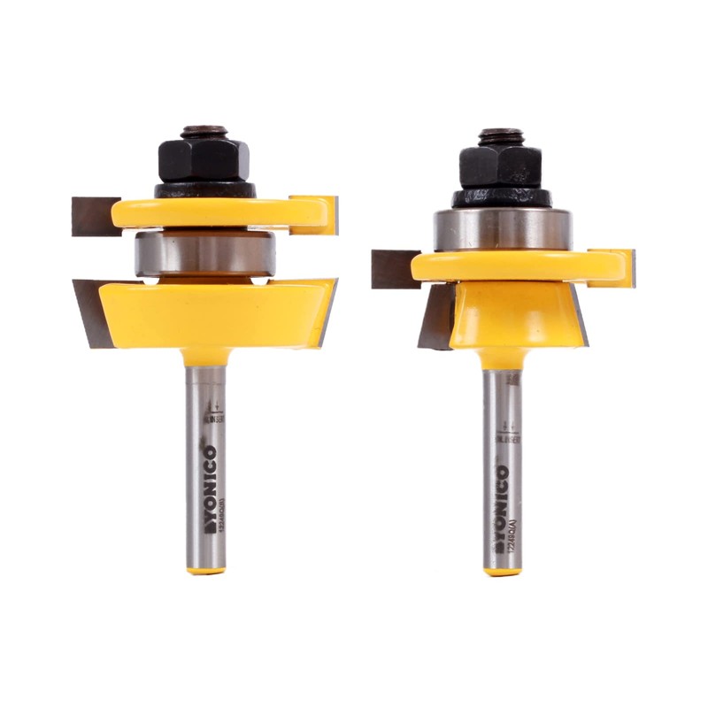 YONICO Cabinet Door Rail and Stile Router Bits Set 2
