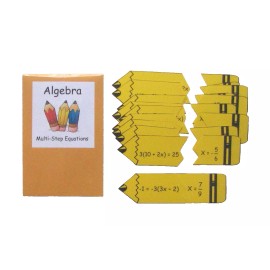 Unbranded Teacher Made Math Center Educational Resource Game Algebra Multi-Step Equations
