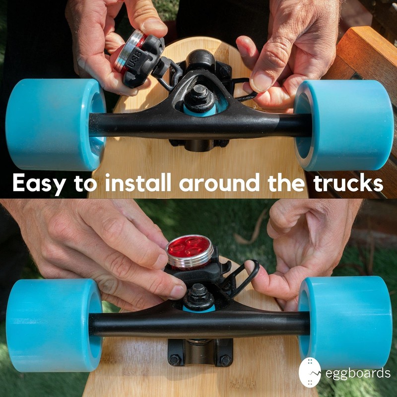 Eggboards Luces LED para monopatín bajo – Luces de longboard