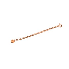 14K Solid Gold Chain Necklace Extender 1.5 Inch, Real Rose Gold Durable Adjustable Cable Chain Extender for Gold Necklace Bracelet