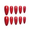 Sun&Beam Nails Handmade Nail Tips, Medium, Almond, Red, Ruby, False