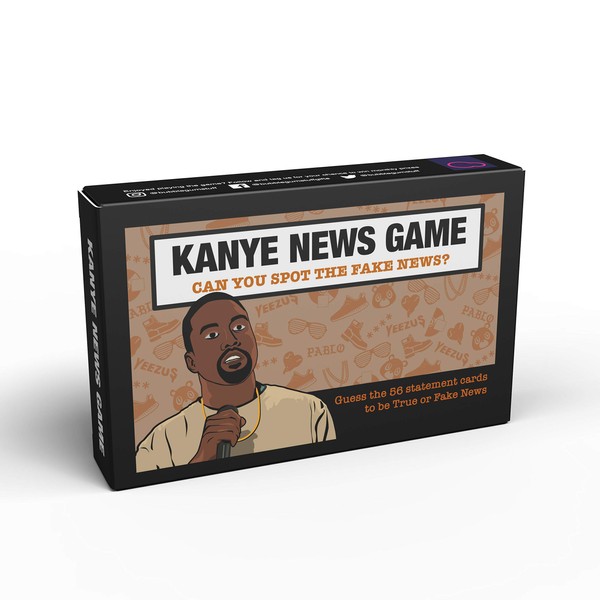 Bubblegum Stuff Kanye News Game - Guess The Kanye Fake News Quote Comedy Card Guessing Game - Suitable For Family, Kids, Teenagers & Adults