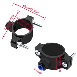 Kyuionty Drain Saddle Valve with 1/4" Quick Connect, Water Filters Drain Saddle Clamp for Under-Sink Reverse Osmosis System (4 Pack)