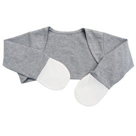 Edenswear Zinc-Infused Mitten Sleeves for Kids with Eczema (Gray, 9 Month)