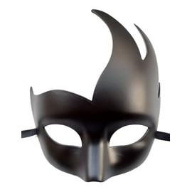 Coolwife Men's Masquerade Mask Vintage Venetian Checkered Musical Party Mardi Gras Mask (X Black)