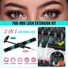 Lash Extension Kit,DIY Individual Lashes Clusters Kit,with Bond And Seal,Eyelash