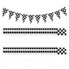 50 Pieces Of Black And White Checkered Racing Flags And