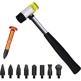 HiYi 10Pcs Dent Repair Tool Kits Paintless Dent Removal Tap Down Tools Dent Hammer Car dent repair Tools