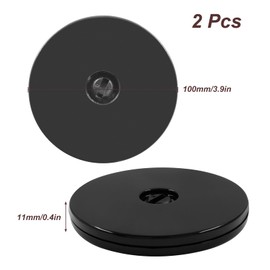Waziaqoc 2 Pack Black Lazy Susan Turntable, Acrylic Cabinet Turntable Platter Ball Bearing Rotating Tray for Kitchen Pantry(4 Inch)
