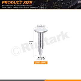Rustark 300 x 20 mm Galvanised Roofing Felt Nails Asphalt Nails Slating Nails Cement Siding Nails for Roof Repair, Asphalt Tile, Landscaping