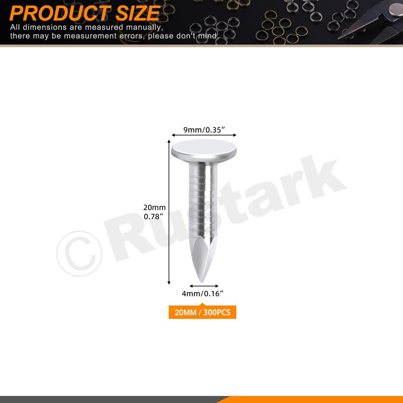 Rustark 300 x 20 mm Galvanised Roofing Felt Nails Asphalt